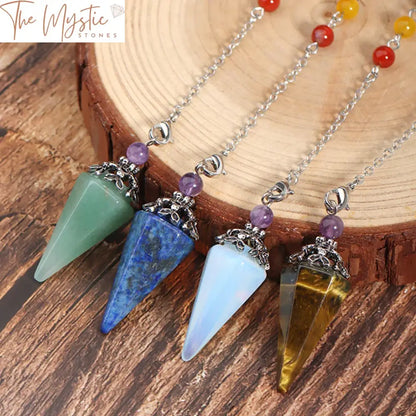 7 Chakra Crystal Pendulum Pendant