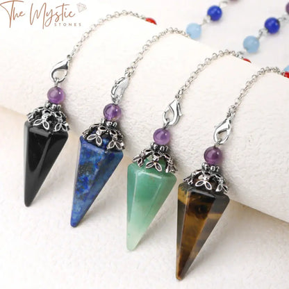 7 Chakra Crystal Pendulum Pendant