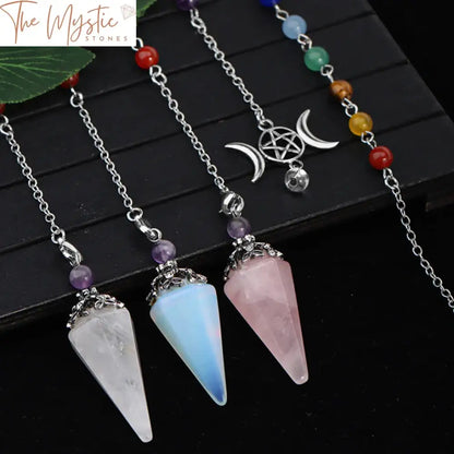 7 Chakra Crystal Pendulum Pendant