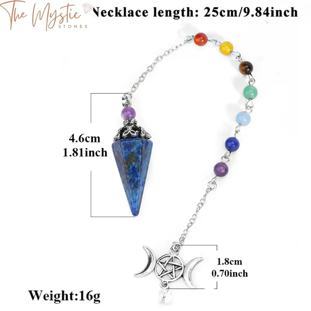 7 Chakra Crystal Pendulum Pendant