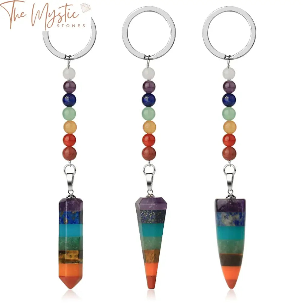 7 Chakra Healing Stone Keychain