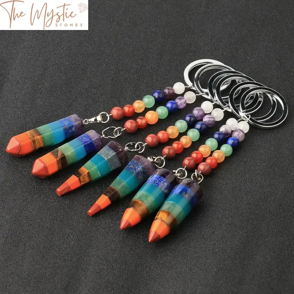 7 Chakra Healing Stone Keychain