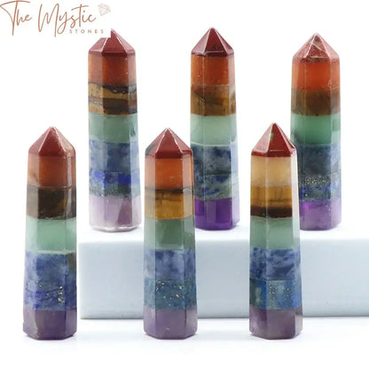 7 Chakra Hexagonal Crystal Healing Wands