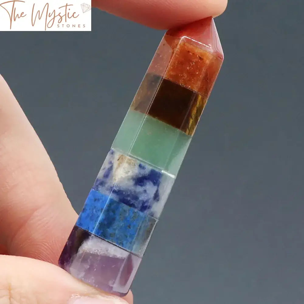 7 Chakra Hexagonal Crystal Healing Wands