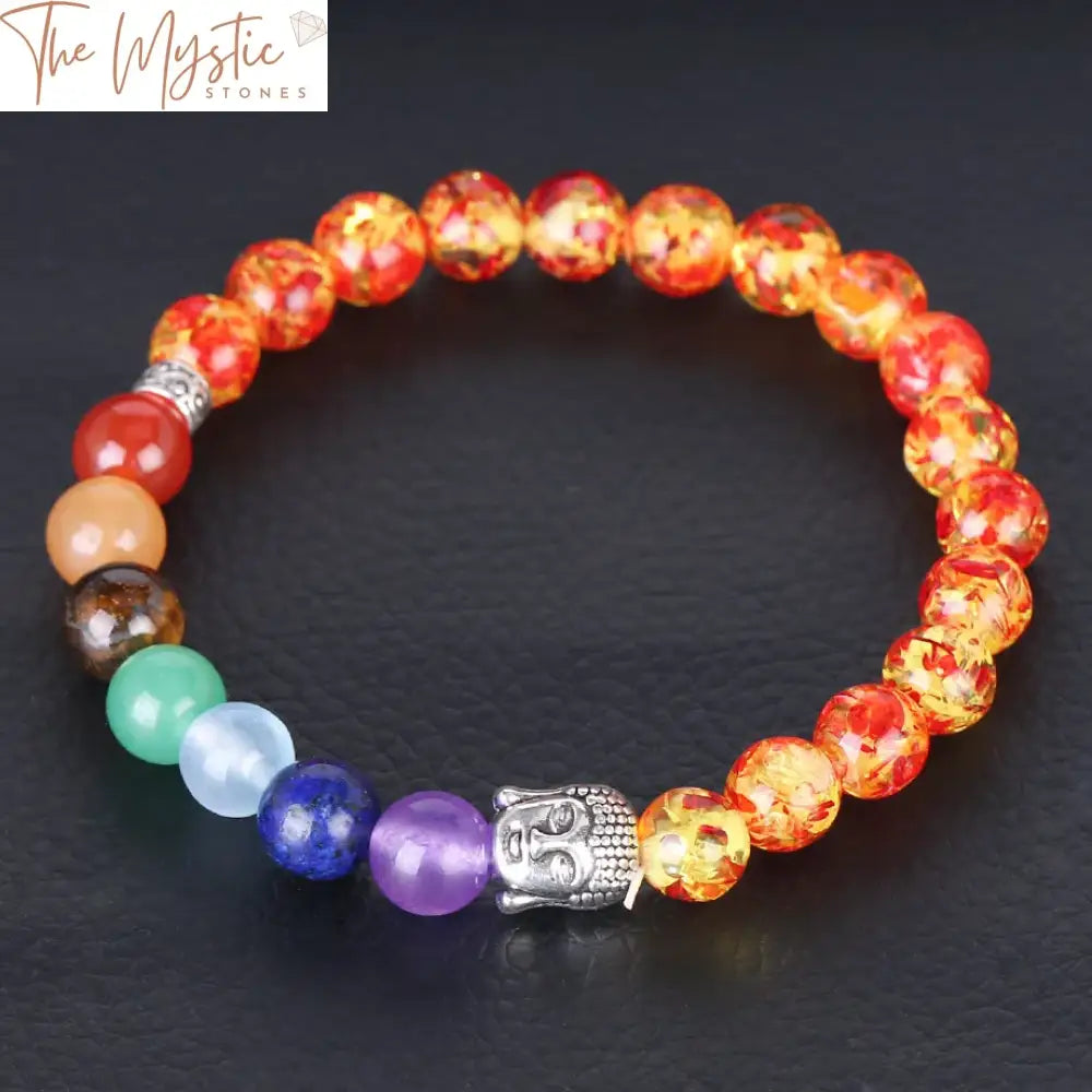 7 Chakra Natural Gemstone Charm Bracelet