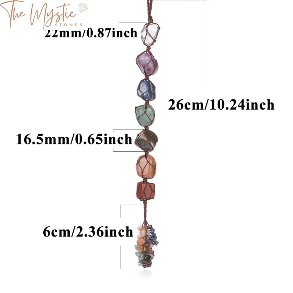 7 Chakra Natural Stone Car Hanging Decor