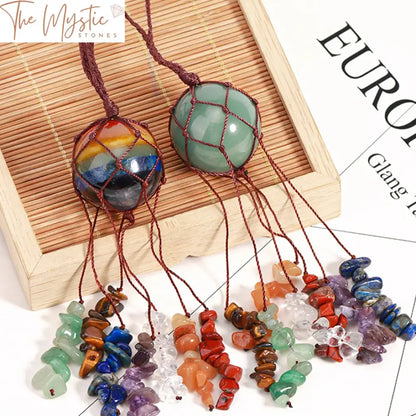 7 Chakra Natural Stone Car Hanging Tassel Pendant