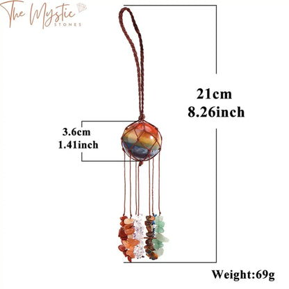 7 Chakra Natural Stone Car Hanging Tassel Pendant