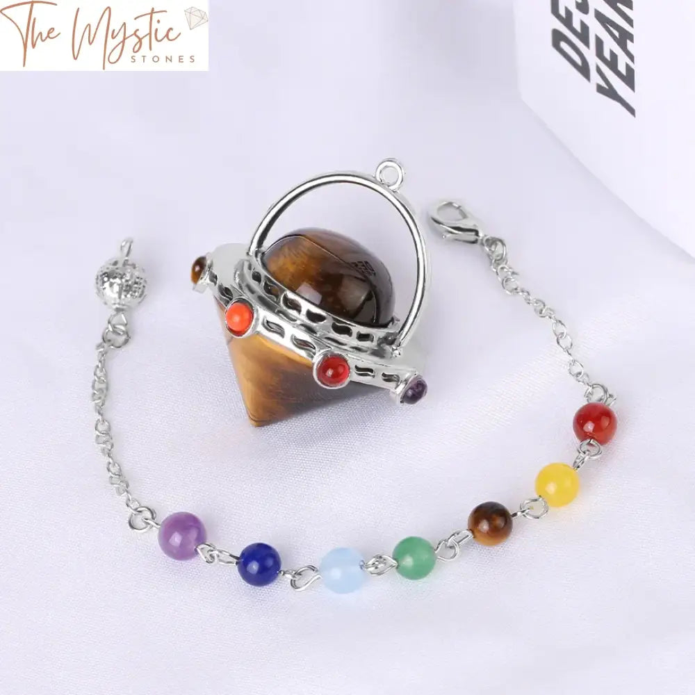 7 Chakra Natural Stone Crystal Pendulum