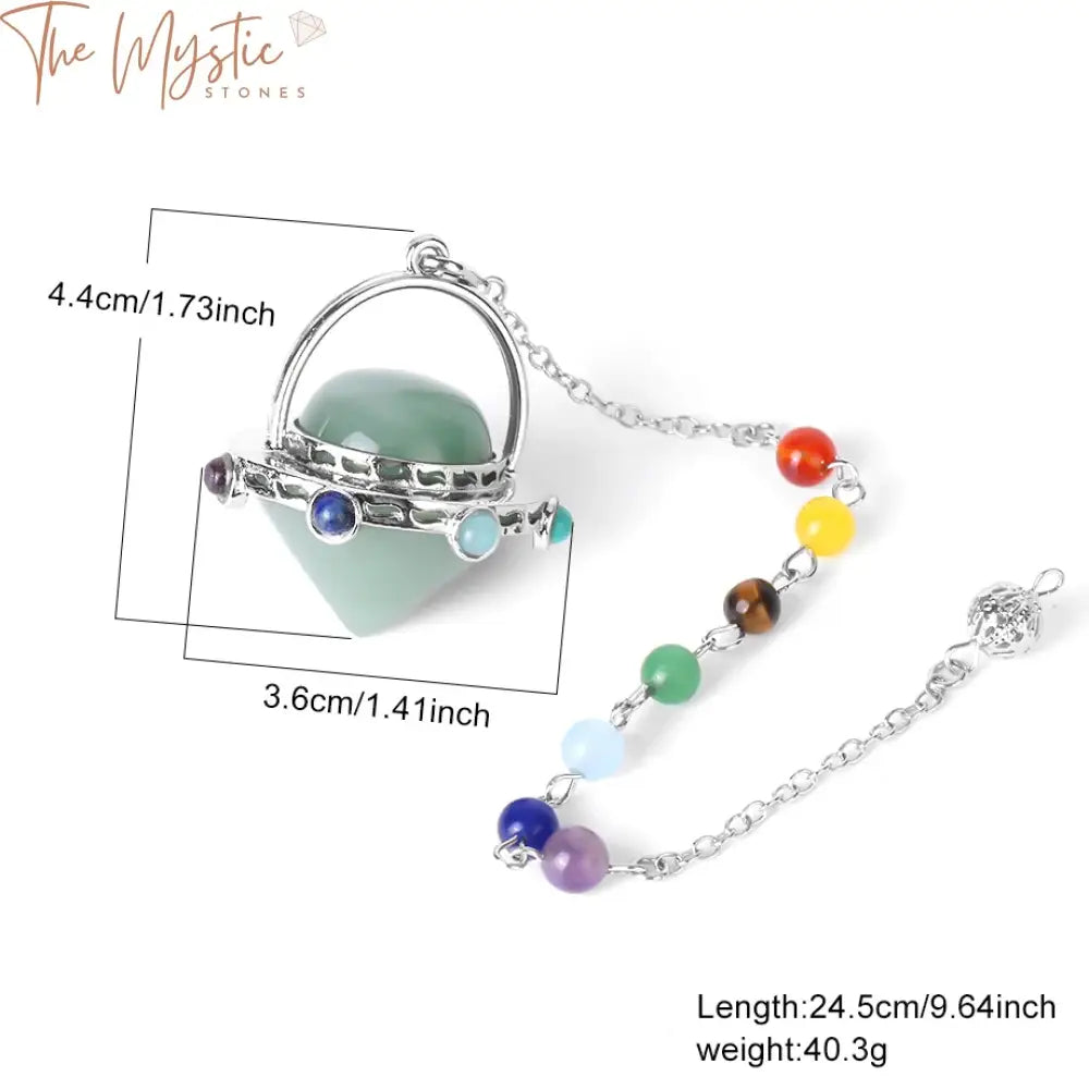 7 Chakra Natural Stone Crystal Pendulum