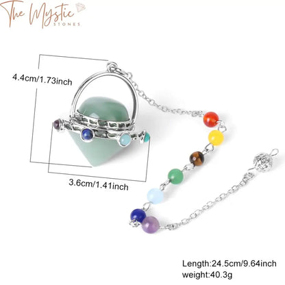 7 Chakra Natural Stone Crystal Pendulum