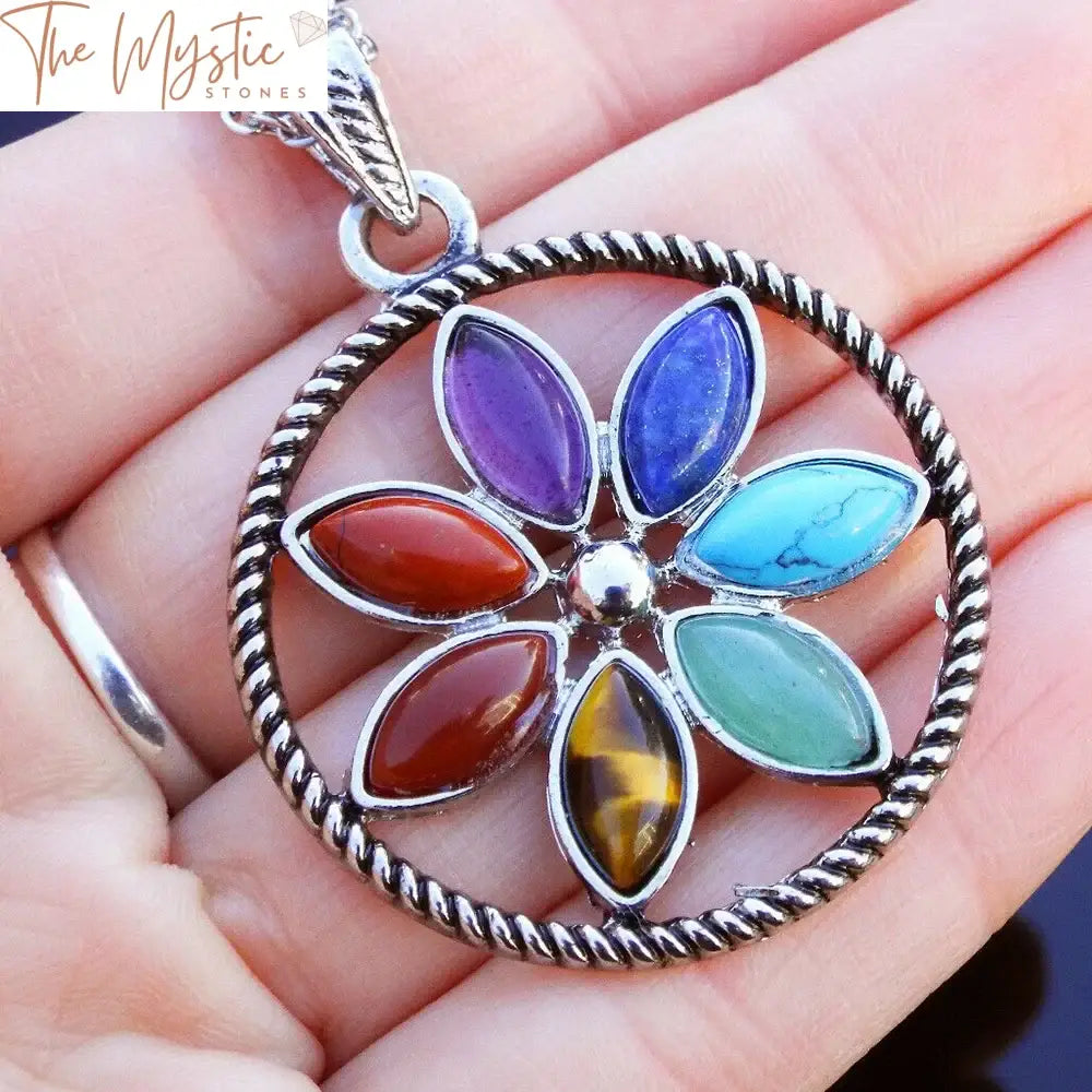 7 Chakra Natural Stone Energy Pendant