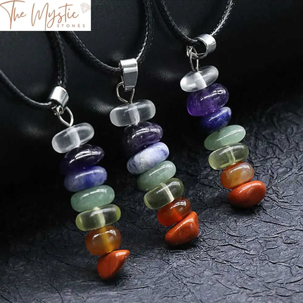 7 Chakra Natural Stone Energy Pendant