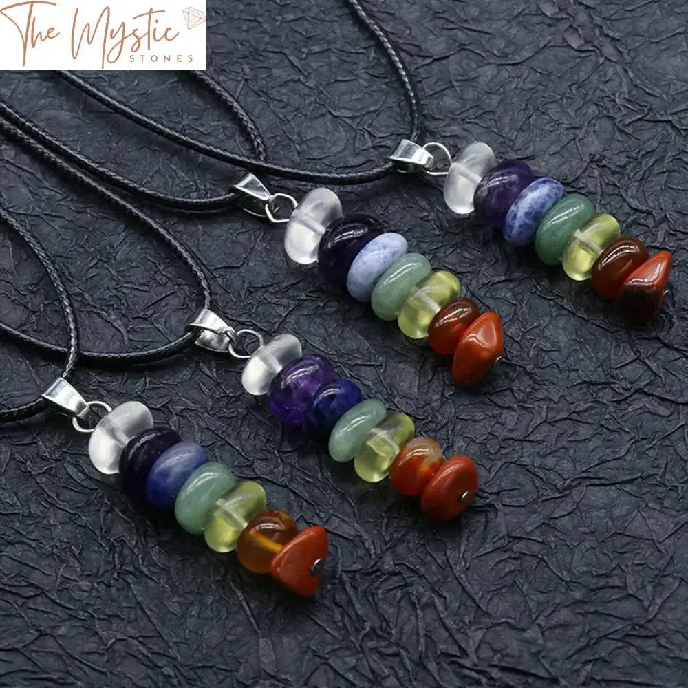 7 Chakra Natural Stone Energy Pendant