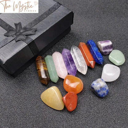 7 Chakra Obelisk Crystal Set - Double-Pointed Quartz Columns For Energy Healing And Home Decor