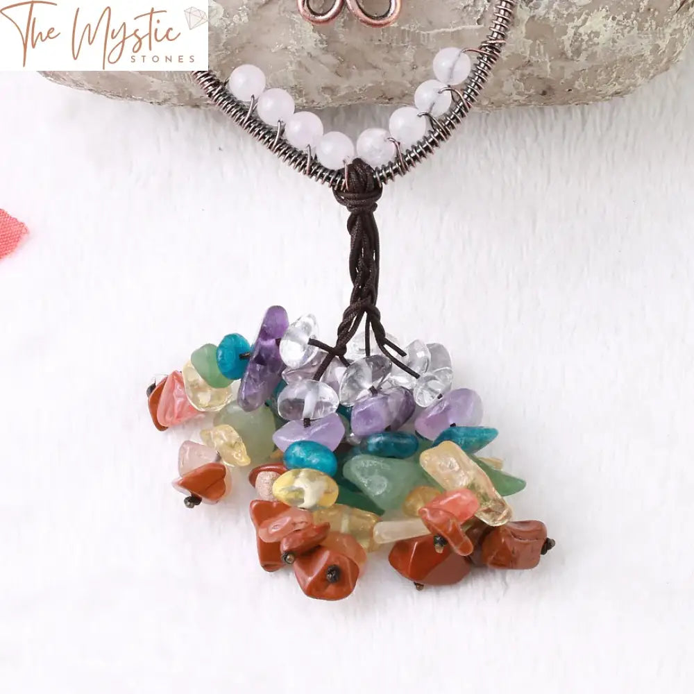 7 Chakra Owl Crystal Car Pendant