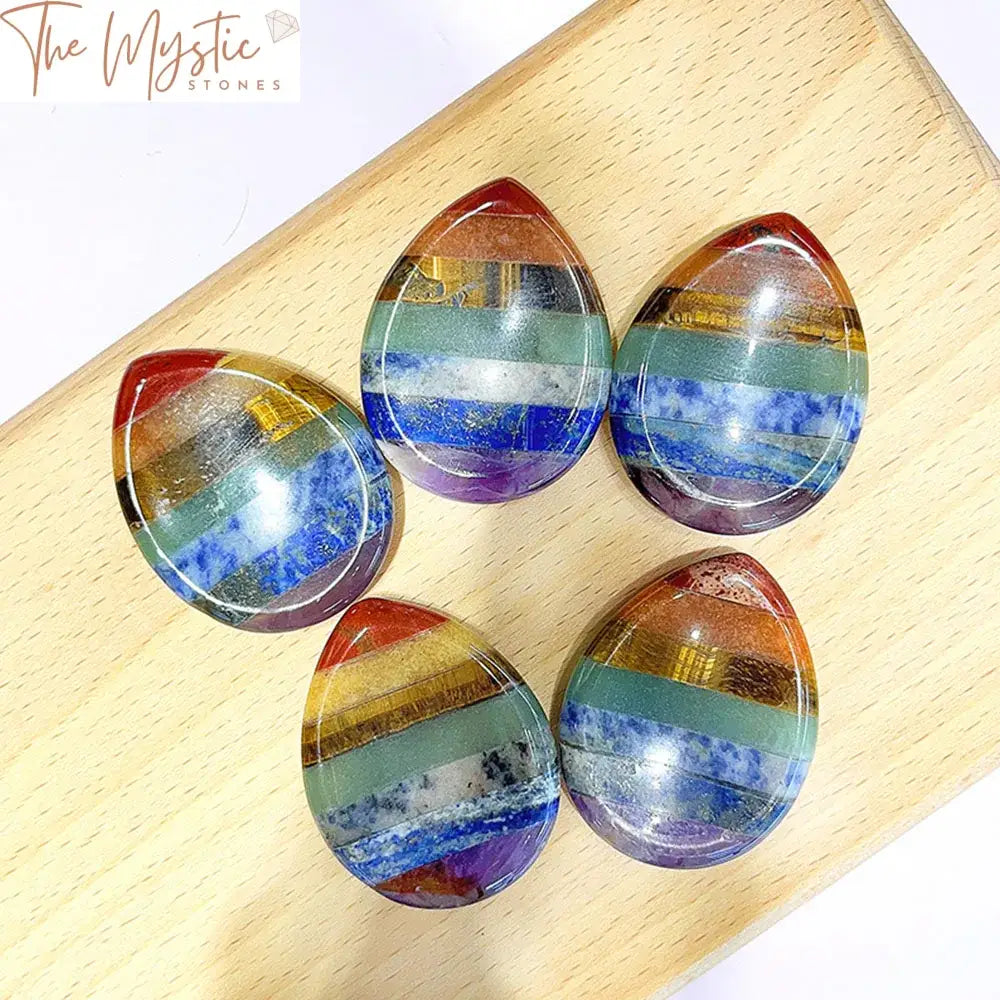 7 Chakra Reiki Energy Thumb Worry Stones