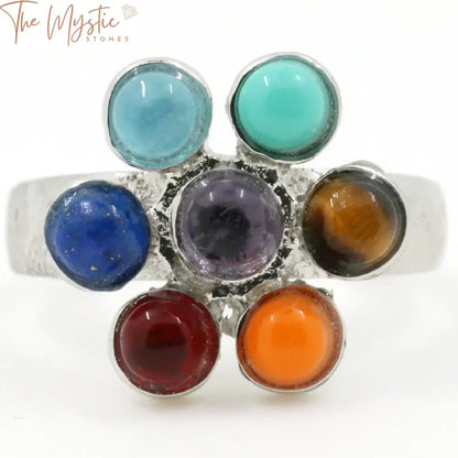 7 Chakra Reiki Healing Adjustable Ring