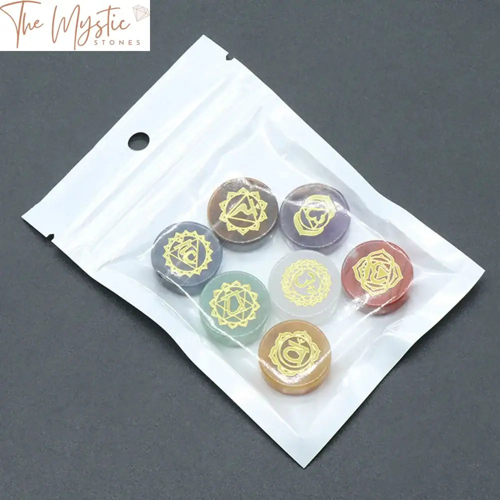 7 Chakra Reiki Healing Palm Stones