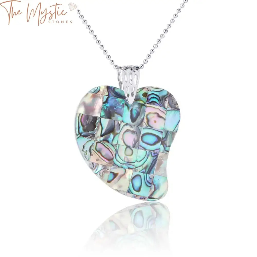 Abalone Heart & Teardrop Shell Pendant Necklace