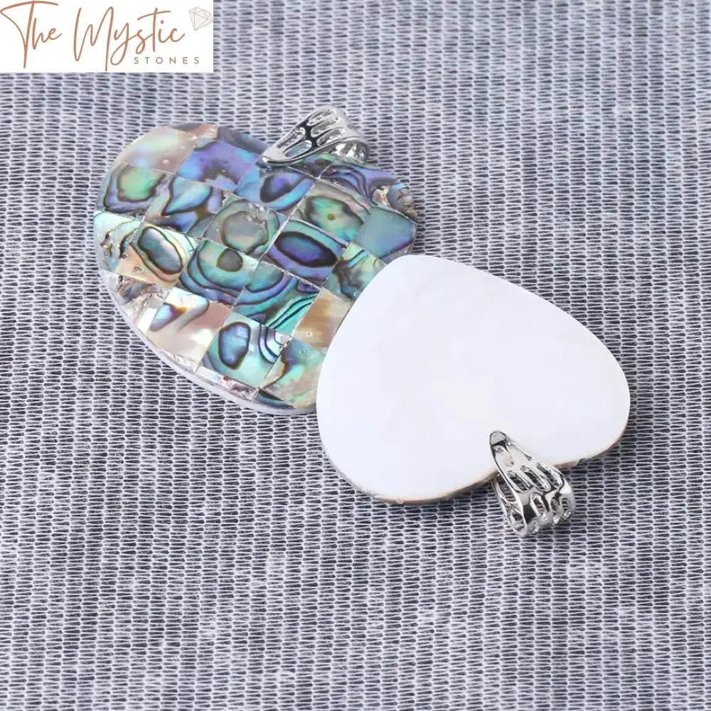 Abalone Heart & Teardrop Shell Pendant Necklace