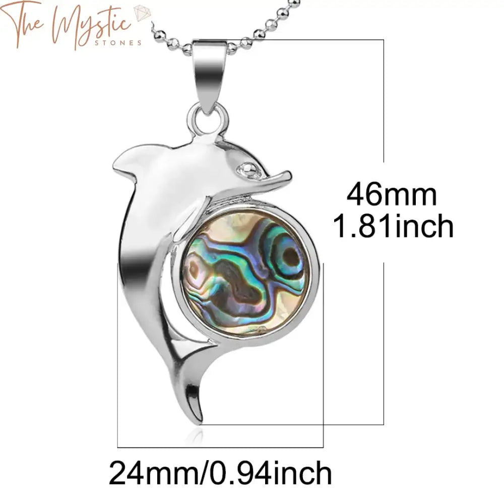 Abalone Shell Dolphin Pendant