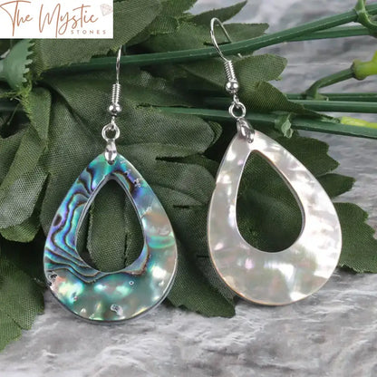 Abalone Shell Pear Drop Earrings