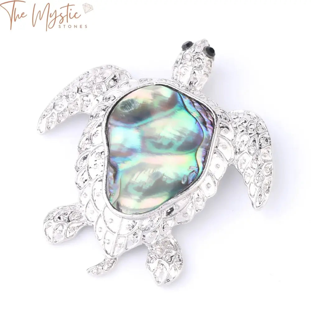 Abalone Shell Sea Turtle Pendant Necklace