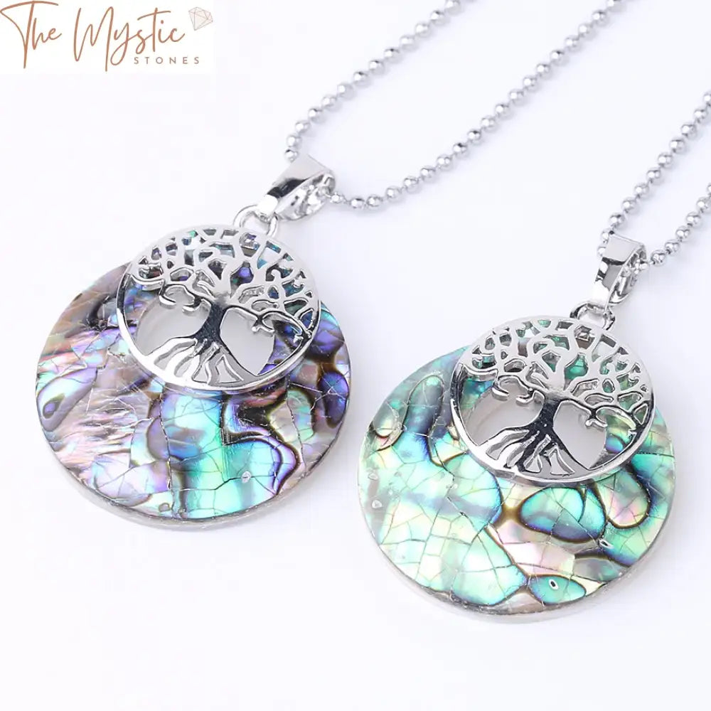 Abalone Shell Tree Of Life Pendant