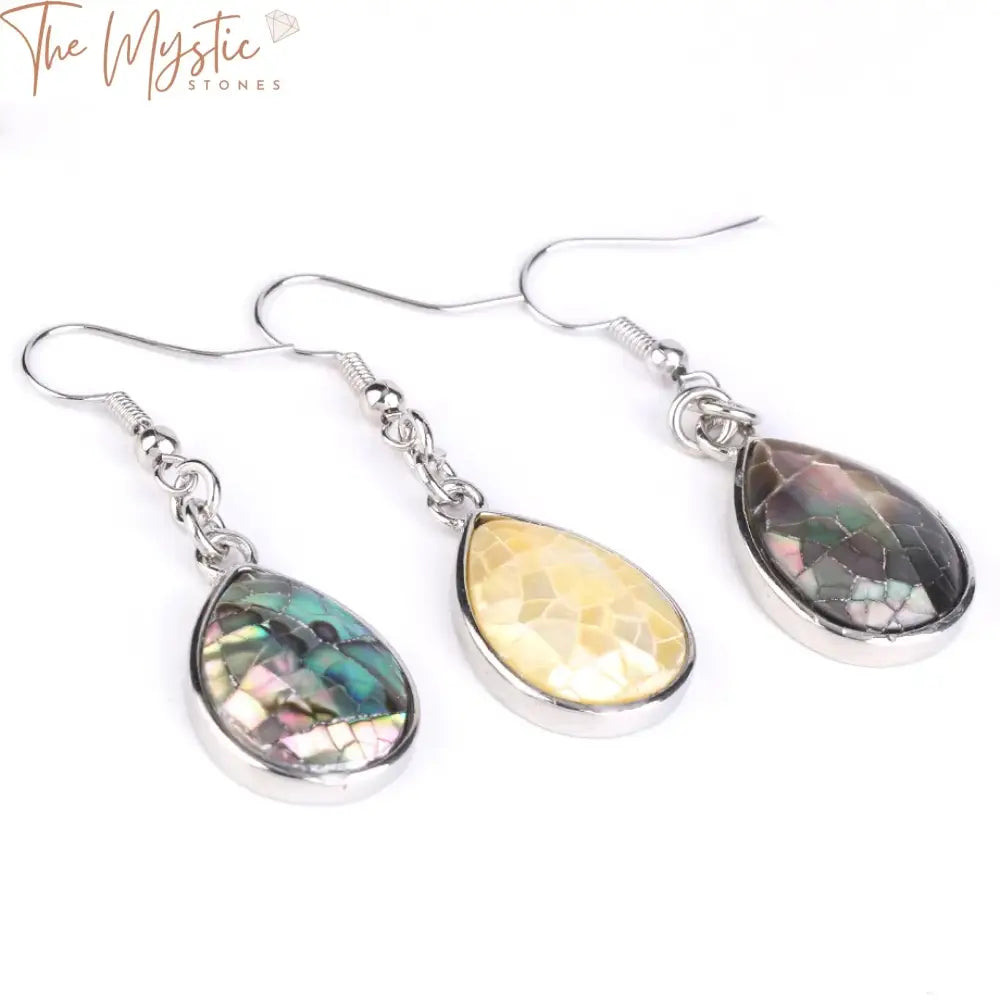 Abalone Shell Water Drop Earrings