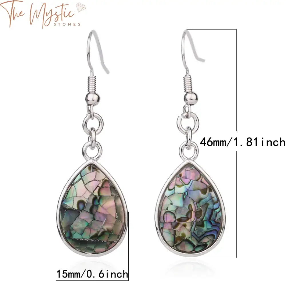 Abalone Shell Water Drop Earrings