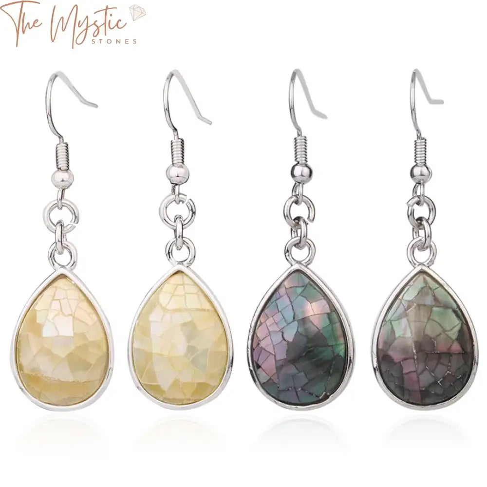 Abalone Shell Water Drop Earrings