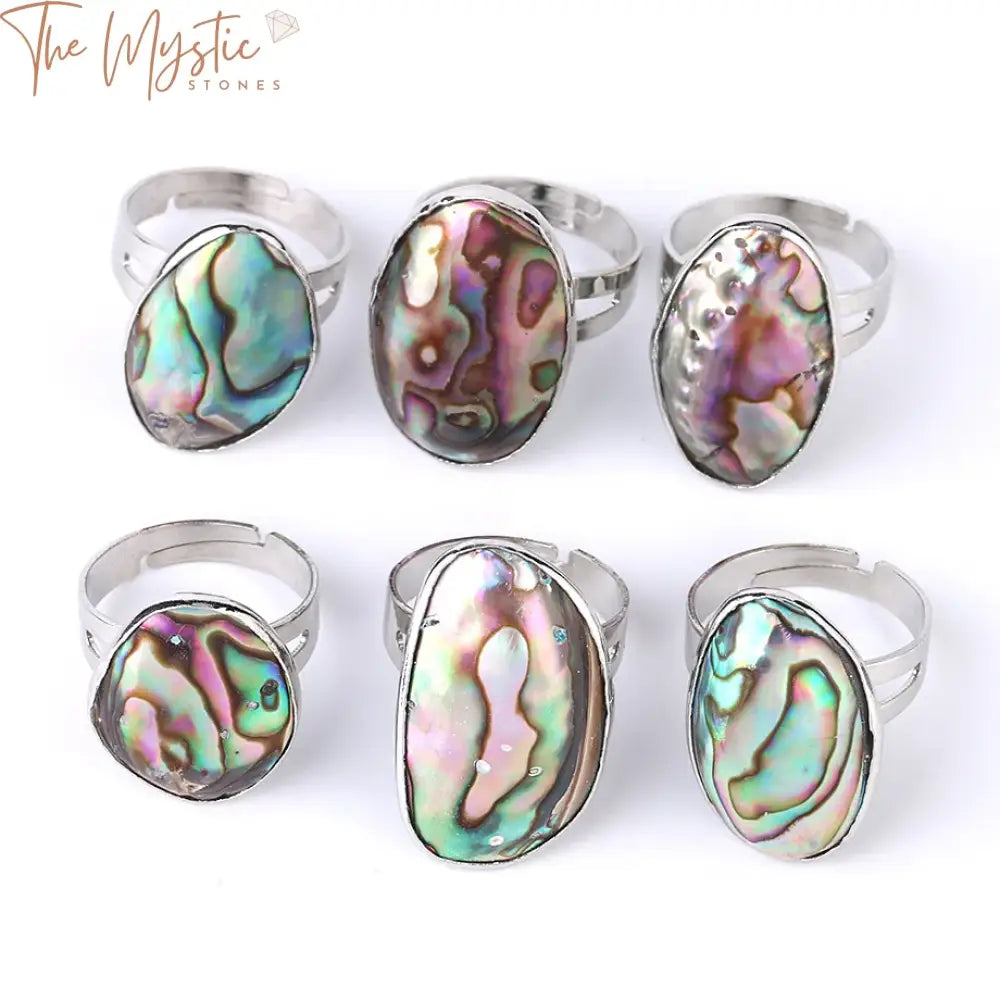 Adjustable Abalone Shell Ring