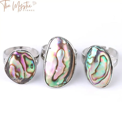 Adjustable Abalone Shell Ring