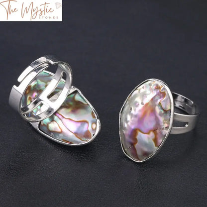 Adjustable Abalone Shell Ring