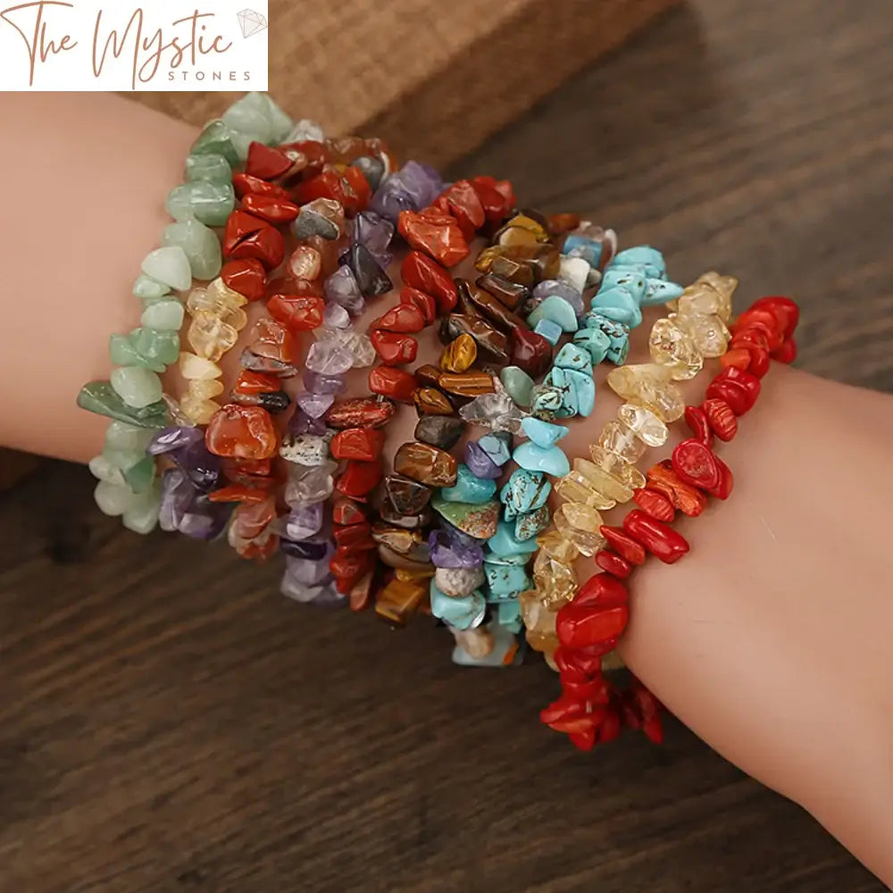 Adjustable Natural Stone Crystal Bracelet