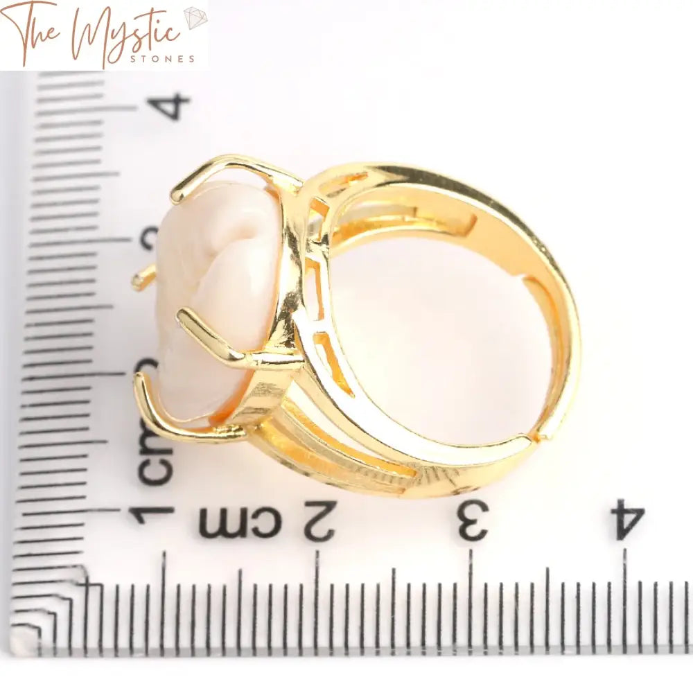 Adjustable Silver Conch Shell Ring