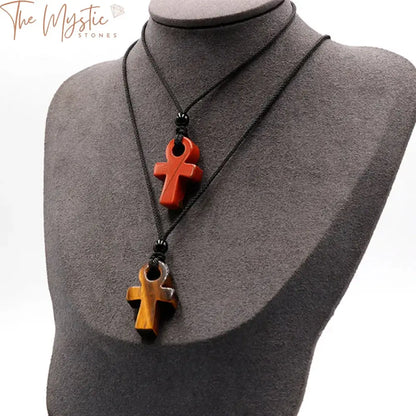 Agate Ankh Cross Crystal Pendant