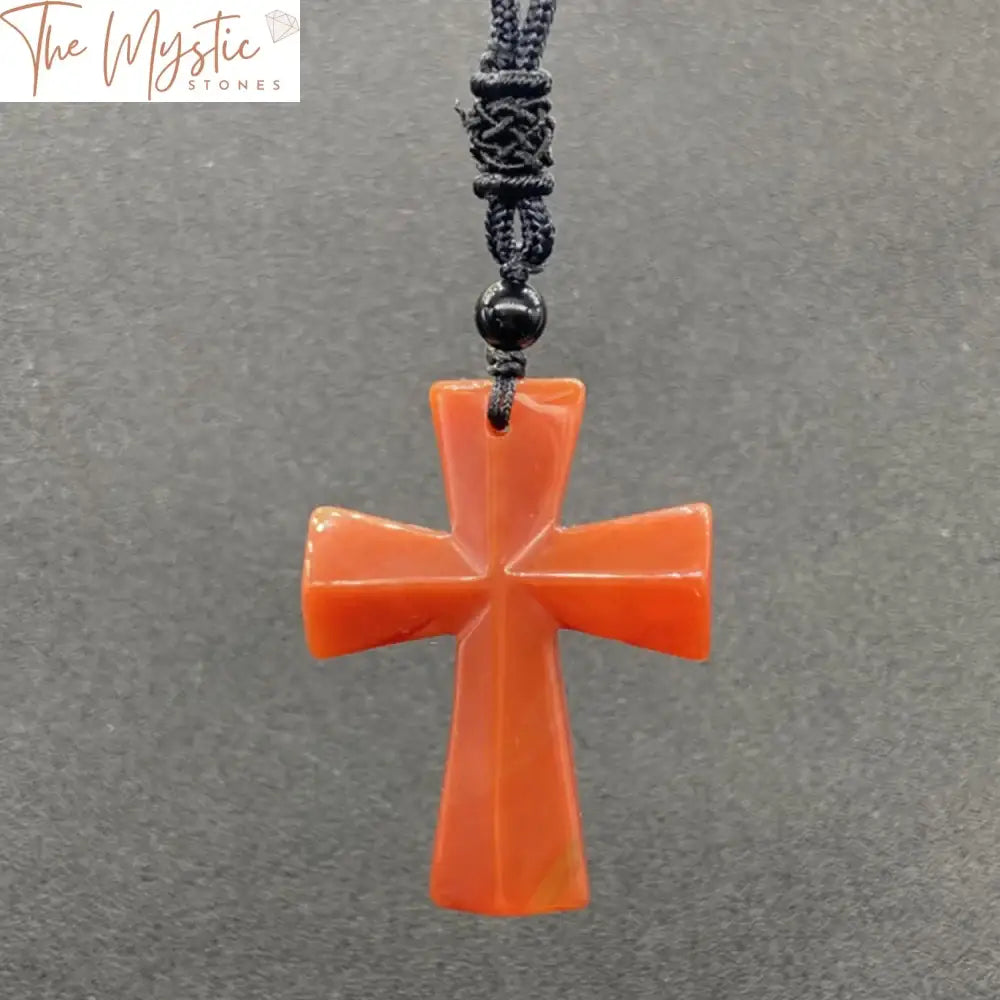 Agate Cross Natural Stone Pendant