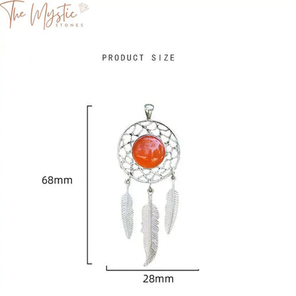 Agate Crystal Dream Catcher Pendant