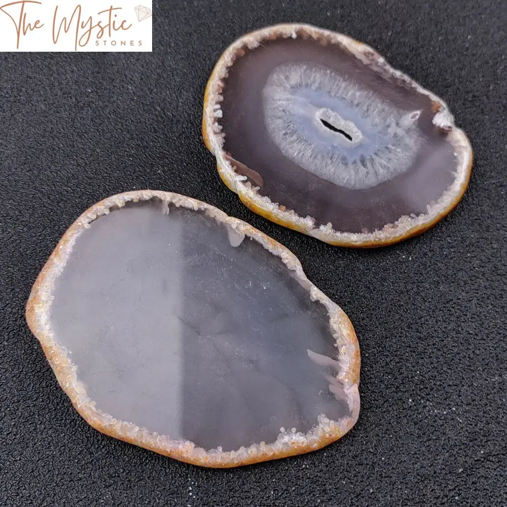 Agate Geode Crystal Coaster Set