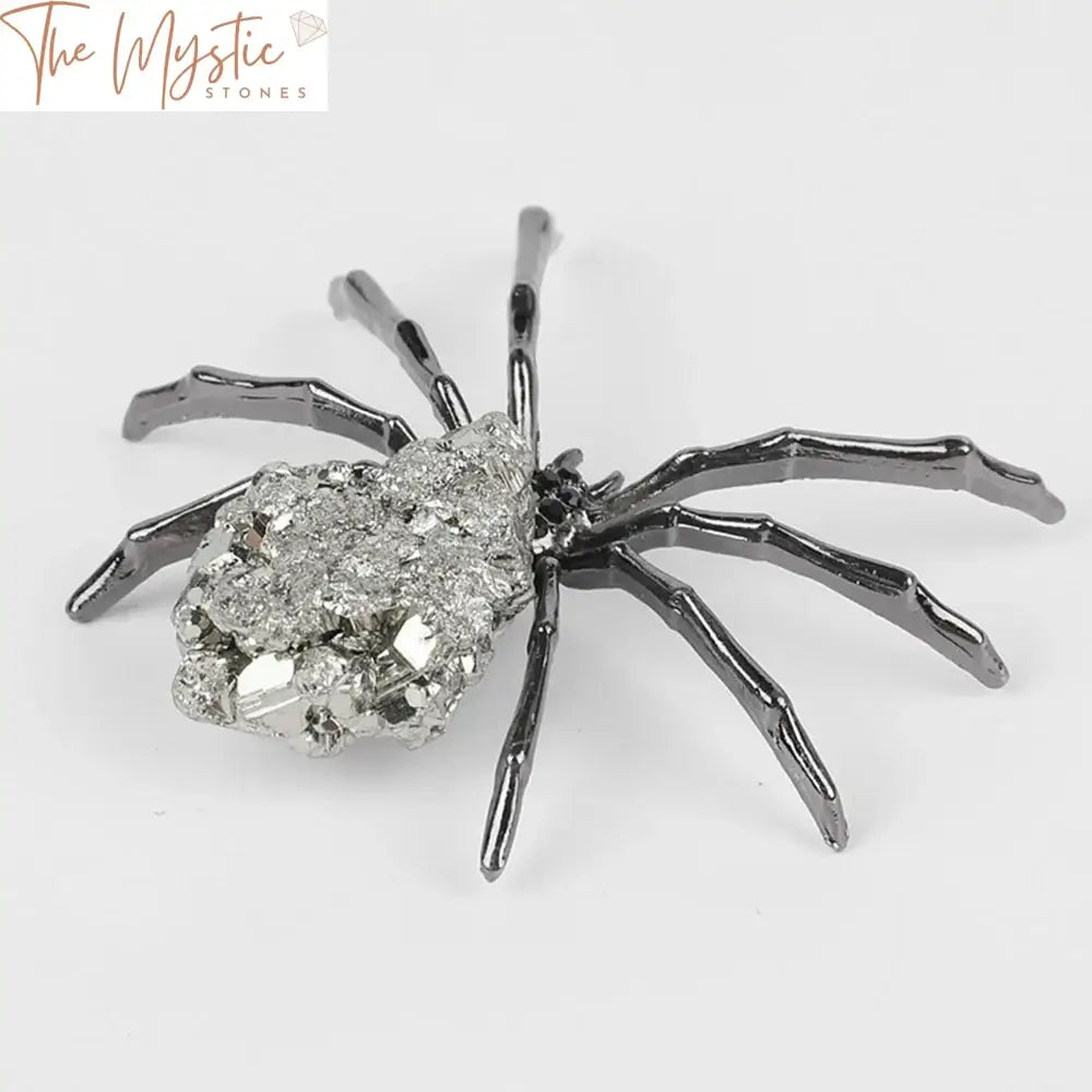 Alloy Spider Shaped Pyrite Ornament