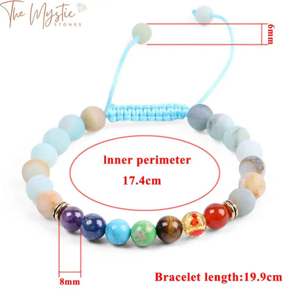 Amazonite Blue Braided Chakra Bracelet