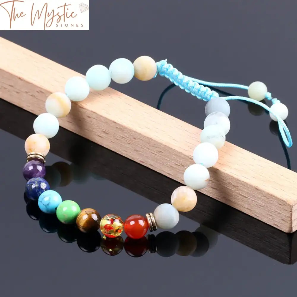 Amazonite Blue Braided Chakra Bracelet