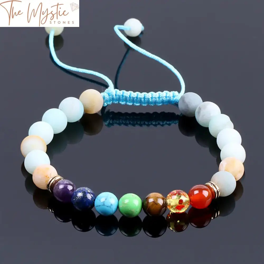 Amazonite Blue Braided Chakra Bracelet