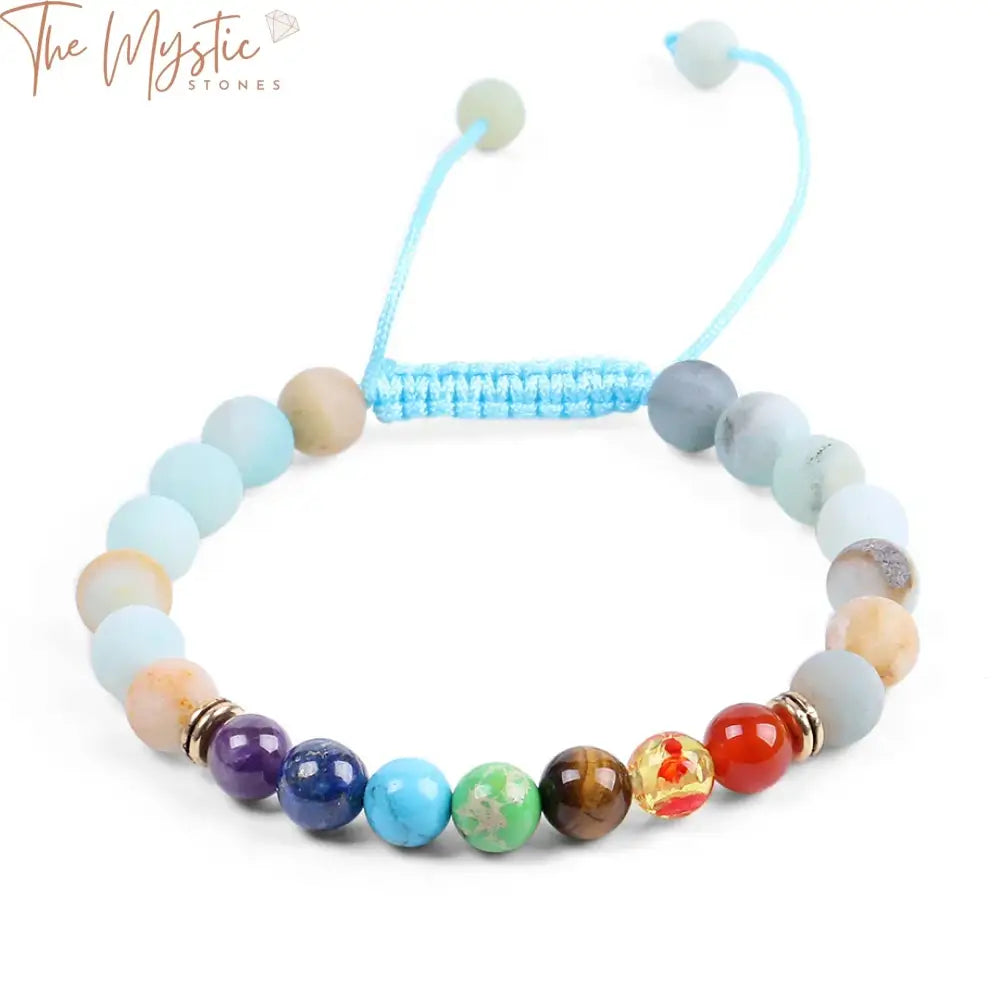 Amazonite Blue Braided Chakra Bracelet