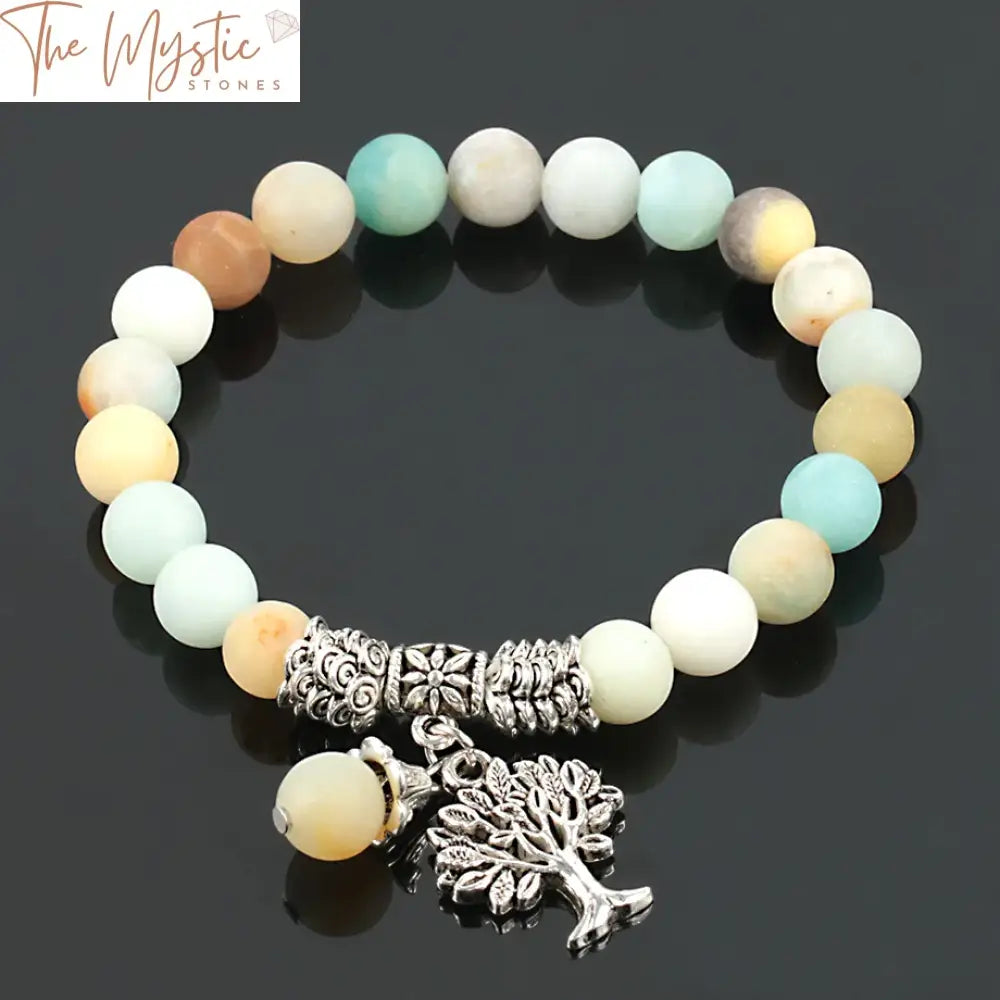 Amazonite Tree Of Life Meditation Bracelet