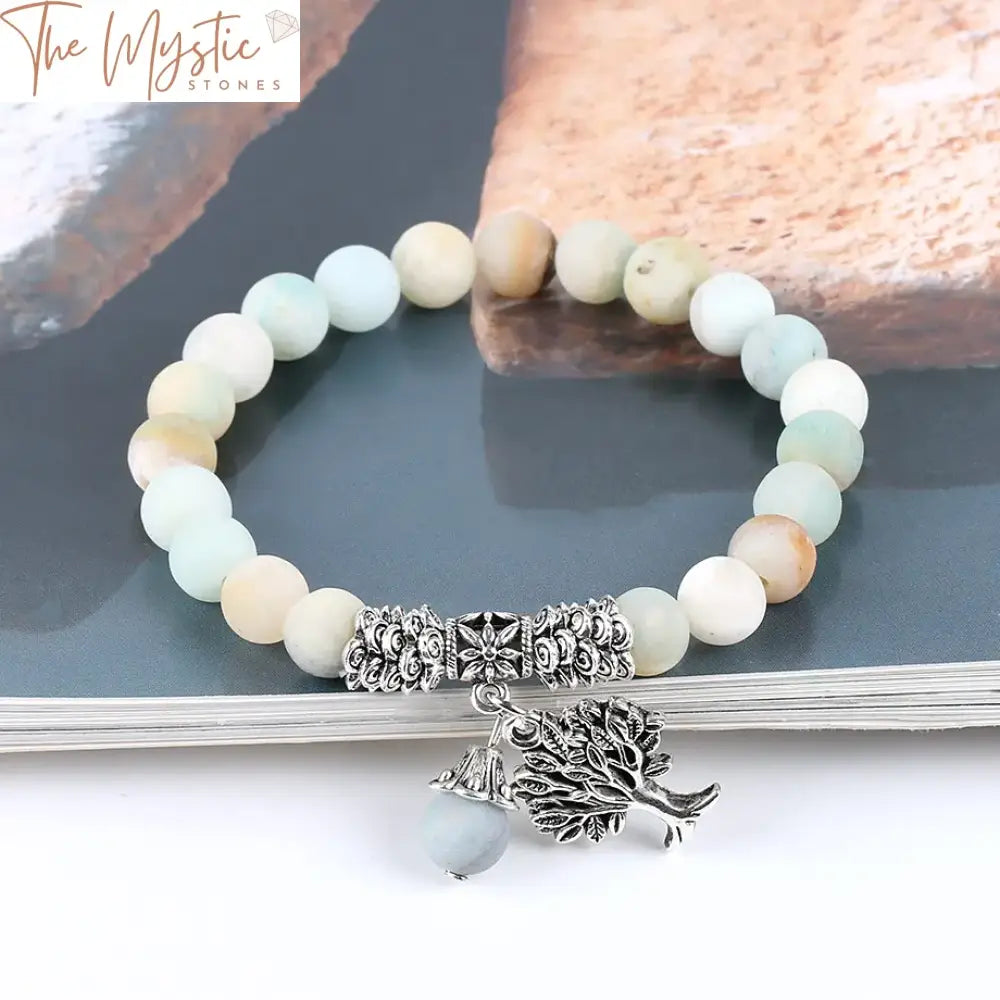 Amazonite Tree Of Life Meditation Bracelet