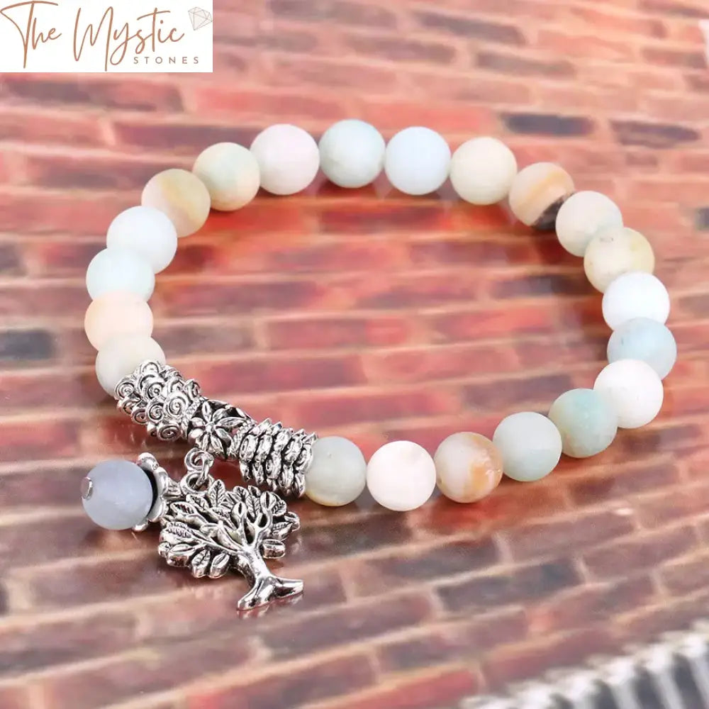 Amazonite Tree Of Life Meditation Bracelet