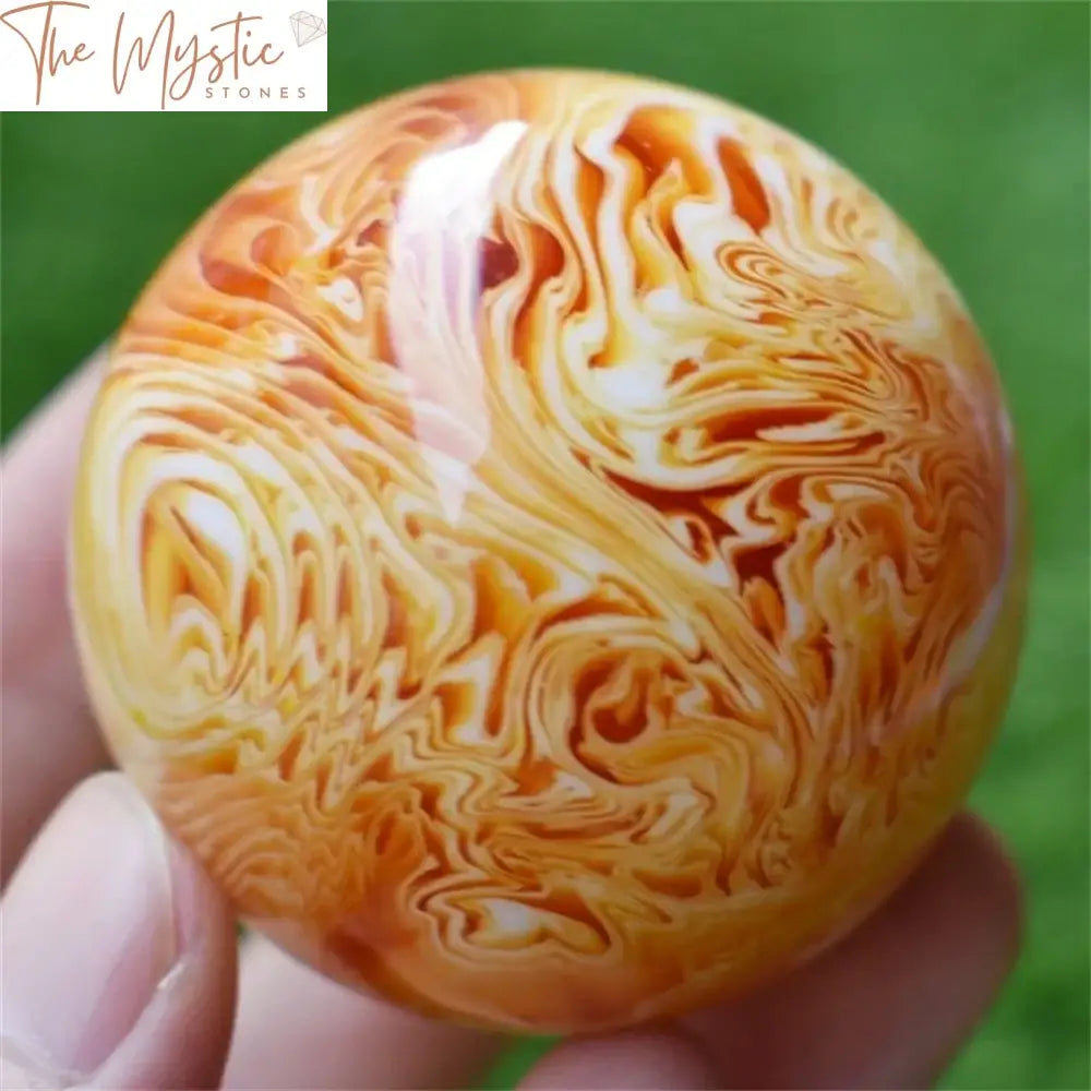 Amber Beeswax Resin Healing Sphere Pair